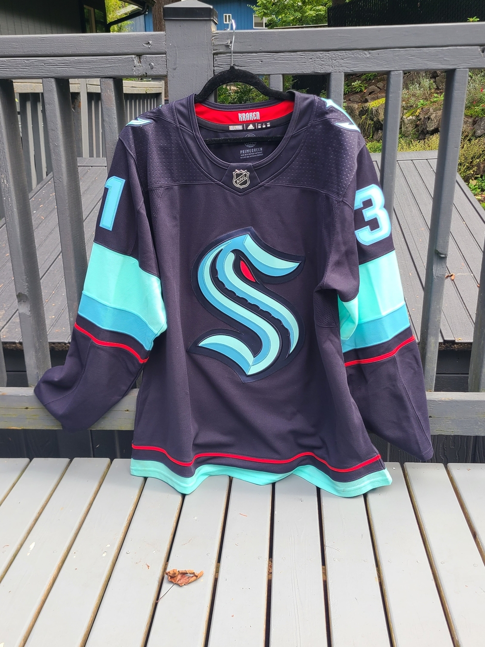 Mens KRAKEN GRUBAUER Hockey Jersey US 56 (XL)